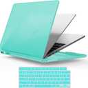 IBENZER Compatible with 2025 2024 2023 2022 MacBook Air 13 inch Case M4 A3240 M3 A3113 M2 A2681, Plastic Hard Shell Case with Keyboard Cover for Mac Air 13.6, Turpuoise, MAT13-KK-TBL+1 (Turquoise)