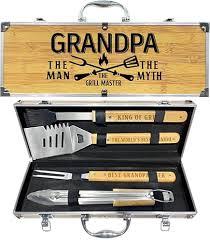Grilling Accessories,4pcs BBQ Accessories Set,Grilling Gifts for Men Dad Fathers Day,Stainless Steel BBQ Tools for Men with Apron,Grill Tools Set for Outdoor,Camping,Backyard