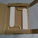 Stroller Hooks 2 Pack, Heavy Duty Leather Clips for Diaper Bags, Adjustable Carabiner Clips for Stroller, Bike, Wheelchair, Universal Stroller Accessories (White Hanging Strap with Gold Hook)