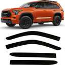 2023-2025 Tape-On Rain Guards for Toyota Sequoia Side Window Visor Deflectors Extra Thick Tinted Vent Shade Protectors 2024