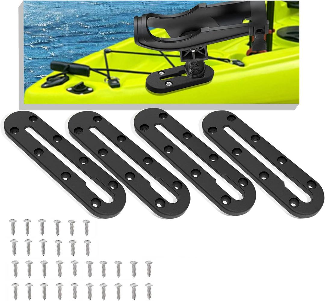 Kayak Track, Kayak Low Profile Track,Kayak Rail, Kayak Accessories Mount Track, Kayak Paddle Holder Kayak Gear Track for Fishing Rod Holde,Fish Finder, Kayak Rod Holder,Anchor Cleats