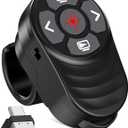 Wireless Finger Ring Presentation Clicker with Laser Pointer & Volume Control - Wearable Slide Advancer Remote for PowerPoint, Mac, Computer, Laptop
