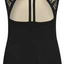 Phineein Girls Sleeveless Ballet Gymnastics Leotards Kids Athletic Crisscross Mesh Back Dancewear Unitards (12-14, Heart Mesh Black)