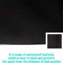 Winch Cover, Heavy Duty Waterproof Universal Winch Protection Cover, Ideal for Electric Winches 8500-13500 lbs, Sunproof UV Resistant Tear Resistant Durable, Indoor/Outdoor (Black)