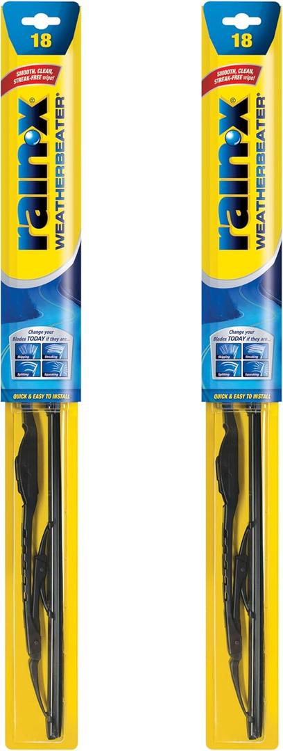 Rain-X 18" WeatherBeater Windshield Wiper Blades, Pack of 2 - Meet OEM Quality Standards