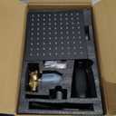 Black Tub Shower Faucet Set Complete with 8-Inch Rainfall Shower Head and Tub Spout Included Shower Valve Tub Shower Trim Kit Matte Black