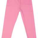 Girls'Leggings Comfortable Stretchy Footless Girls Pants Kids Soft Pull On Warm Tights Pink for 11-12Years