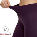NANJI Seamless Leggings for Women - Scrunch Butt Lifting No Front Seam Mid Waist Squat Proof Active Workout Gym Yoga Pants (Purple, L)