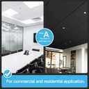 Art3d 12-Pack Smooth Drop Ceiling Tile 2ft x 2ft - Fire-Rated, Waterproof, Reusable - Premium PVC, No Sag and Breakage - Cover 48 Sq. Ft, Black, 24*24