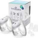 BabyBuddha Hands Free Milk Collection Cups for Breast Pump, 8 Fl Oz Each, Wearable Breastmilk Containers, Compatible with BabyBuddha Pump, Spill Resistant Design, Small Flange 22 to 24mm, 2 Pack
