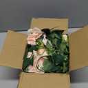 ZIFTY 5Pcs 32.5FT Pink Flower Garland Fake Rose Vines for Tea Party Mother's Day Decorations Faux Artificial Floral Garland Hanging Rose Ivy for Baby Shower Wedding Arch Ceremony Outdoor Wall Decor