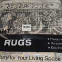 Area Rug for Living Room - 9x12 Soft Machine Washable Oriental Vintage Floral Distressed Large Indoor Floor Carpet for Bedroom Under Dining Table Home Office Decor - Grey Brown