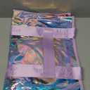 Beach Bag for Women Clear Iridescent Zipper Pool Swim Beach Tote Bag w/Makeup Bag & Waterproof Phone Pouch Summer Essentials (Lavender)