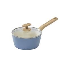 GoodCook Healthy Ceramic Titanium-Infused 2 Quart Saucepan with Lid, Light Blue – Induction Cookware, Nonstick Cooking Pan, Food Cooker for Soups, Sauces, Potatoes, Pasta, Rice