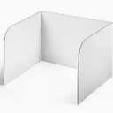 Classroom Privacy Boards for Student Desks Plastic Folders Shields Test Dividers with 40 Pieces Colorful Name Labels for School Study Reduces Distractions 14 x 17.5 x 14 Inch, White (30 Pieces)