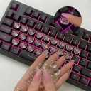 60pcs Raised Keyboard Sticker for Long Nails, Protect Nail Art, Clear Glass, Easy to Apply & Remove, No-Residue, Reusable, Keyboard Bubbles for Desktop Keyboards, External Keyboards
