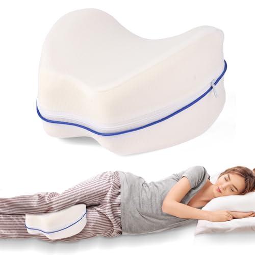 Gaozen Knee Pillow for Side Sleepers for Back Pain,Leg Pillow for Side Sleepers, Memory Foam Cushion Knee Support Pillows,Pain Relief, Pregnancy Travel Pillow with Extra Washable Cover