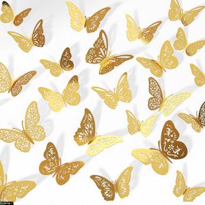 12pcs 3D Butterfly Decorations