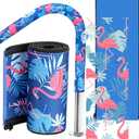 Junkin 4 Foot Pool Handrail Cover with Anti-Slip Dots Neoprene Zippered Flamingos Swimming Pool Hand Rail Cover Railing Cover Slip Resistant Rail Grip for Swimming Pool Inground
