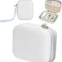 Compact Digital Camera Case: Small Carrying Pouch for Kodak pixpro fz55 fz45, Canon ixus 285 hs elph 360, Nikon s6900, Sony dsc w830, Camkory dc403 ect, Digtal Camera Accessories (White)