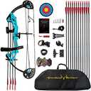 Compound Bow Archery for Youth and Beginner, Right Handed,19”-28” Draw Length,15-29 Lbs Draw Weight, 260 fps