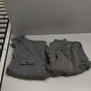 Men's Fleece Cargo Jacket Tracksuit Set 2 Pieces Solid Color Long Sleeve Button up Jacket and Cargo Pants Set, XL