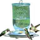 Perky-Pet Mason Jar Vintage Style Glass Hummingbird Feeder 785-1SR - Humming Bird Feeders for Outdoor Garden Decor - 32 Oz Nectar Capacity