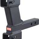 Trailer Hitch Dual Hitch Extender Adapter with 2 & 10-inch Riser/Drop, 2" Receiver, 2-inch Solid Shank, 10000lbs Capacity
