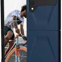 URBAN ARMOR GEAR UAG Designed for Samsung Galaxy Z Flip 4 Case 2022 Blue Mallard Civilian Sleek Ultra-Thin Shock-Absorbent Protective Cover