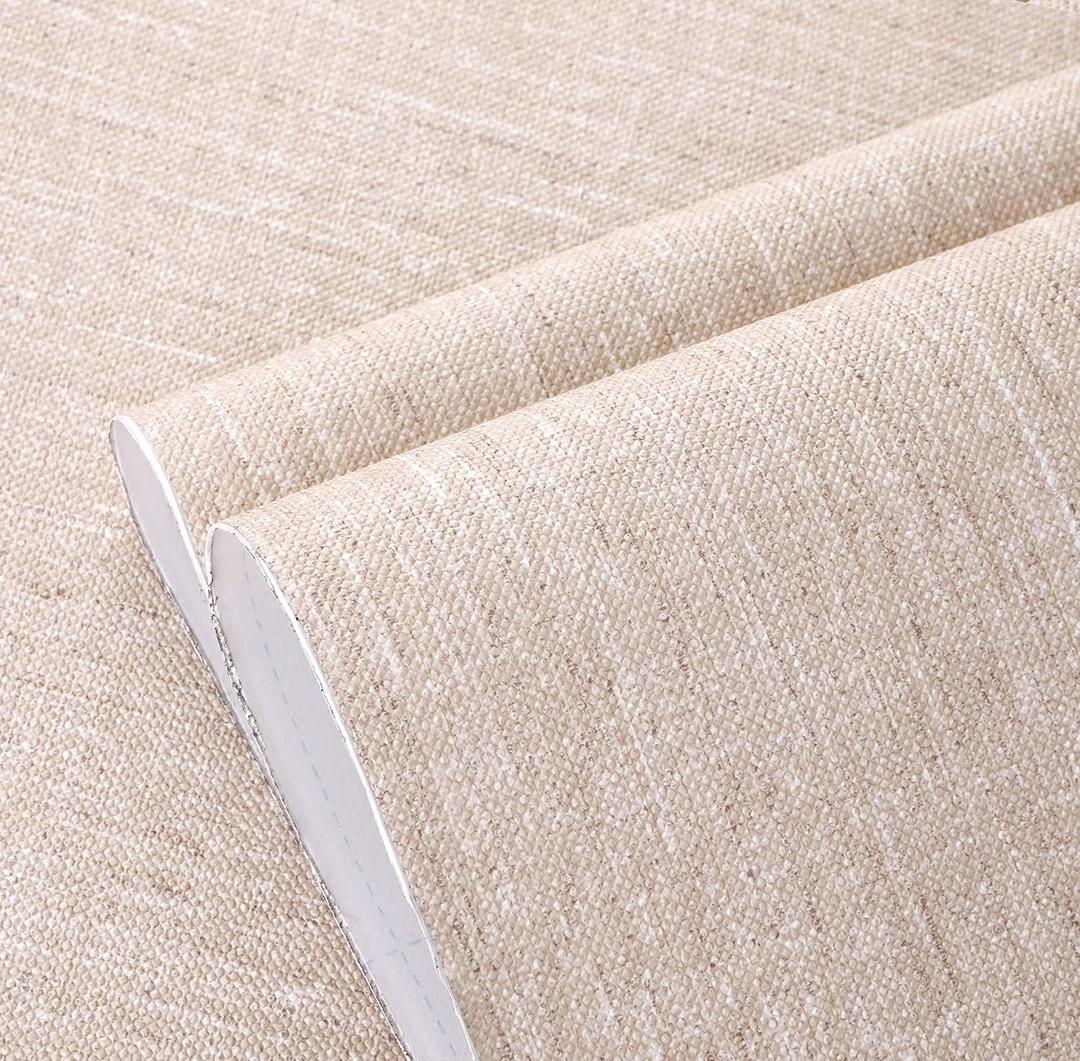 21 in X 197in Vinyl Wallpaper, 3D Texture Touch + Vision, Super Thick PVC Beige Vinyl Wallpaper, Easy to Install and Detach, Suitable for Kitchen, Bedroom, Home, etc