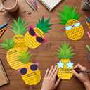 Honoson 50 Pcs Pineapple Classroom Door Decor Bulletin Board Set Summer Door Decor Back to School Pineapple Cutout for School Educational Activities