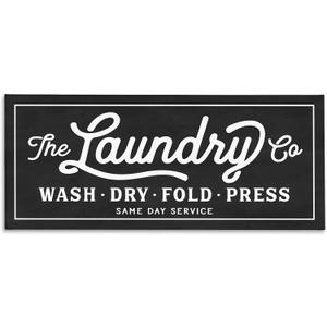 Stupell Industries Vintage Laundry Sign Cursive Typography Canvas Wall Art, 20x48, Multi-Color (48L" x 20W") Stupell Industries Vintage Laundry Sign Cursive Typography Canvas Wall Art, 20x48, Multi-Color (48L" x 20W")