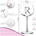 Personalized Wine Glasses Gifts for Women,Customized Monogrammed A-Z initial Gift,Valentines Day,Birthday Gifts for Women,Unique Christmas Gift for Mom,Wife,Best Friend,Sister (Letter R)