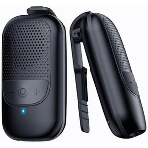 Temdan Wearable Bluetooth Speaker, Clip-On Portable Speaker with Built-in Mics for Hands-Free Music and Calls, Up to 10 Hours Battery Life,Mini Outdoor Waterproof Speaker for Working,Running-Black