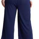 Mad Dog Lounge Women's Pajama Pants, Wide-Leg Cropped Capris, Casual Night Sleep Summer PJ Bottoms for Ladies (Blue, M)