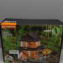 Bamboo-House Lighting Building-Bricks Set - Retro Chinese Bamboo Cabin and Treehouse Collection LED Light Set 2432 Pcs for Adults and Retro House Building Collectors