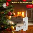 Diydeg Retro Mobile Phone, 80S 90S Old Fashioned Portable Brick Cell Phone Ornament, Simulation Photographic Props Vintage Cellular Phone Model for Party Decorations Home Stage Decor (White)