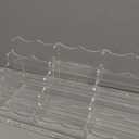 Business Acrylic Card Holder Display for Desk, 12 Slots 4 Tiers Multiple-Clear Acrylic Business Card Stand Set, Holds Approximately 600 Cards