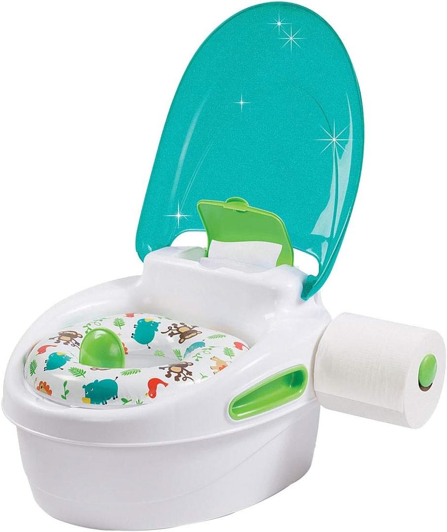 Summer Infant Step by Step Potty, Neutral  3-in-1 Potty Training Toilet  Features Contoured Seat, Flushable Wipes Holder and Toilet Tissue Dispenser