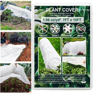 Plant Covers Freeze Protection, Antifrost Cover 7ft10ft Reusable Rectangle Frost Protection Floating Row Cover Plant Blanket Garden Winterize Cover for Cold Weather Snow (7ftx10ft)