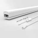 Leetdud Under Cabinet Lighting Plug in, 32 Inch 1 Pc, Linkable AC120V 3CCT 3000K/4000K/5000K Ultra Slim, LED Under Cabinet Lights for Counter Light, Kitchen, Shelf, Sink, Workshop, Desk, White