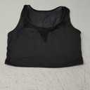 Floerns Women's Sleeveless Camisole Contrast Mesh Scoop Neck Crop Tank Top (Small, Black)