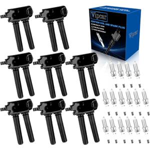 8+16 Ignition Coil Pack and Iridium Spark Plugs Set Compatible with Dodge 2008-2020 Ram Pickup 5.7/6.4L, Charger Challenger, for Chrysler 2009-2020 300 5.7/6.1L Aspen, 2008-2019 Grand Cherokee
