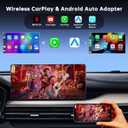 5-in-1 Wireless Carplay Adapter with Netflix YouTube TF Card, Android Auto Wireless Adapter and Apple CarPlay, Plug & Play, Easy Setup, Magic Video Ai Box for OEM Wired Apple Car Play Cars & iPhone