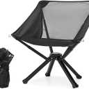 Magshion Camping Chair, Collapsible Portable Lightweight Folding Camp Chair Compact Aluminum Frame Chair for Adults with Straps to Bind for Outdoor Travel Beach, Supports 250lbs, Easy to Assemble (1 PC)