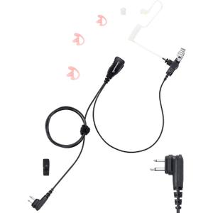 commountain CLS1410 CLS1110 Earpiece with PTT/Mic for Motorola Walkie Talkies Radios DTR550 DTR700 RDU4100 RDU4160D RMU2040 RMU2080D RMU2080 DLR1020, CLS 1410 CLS 1110, Acoustic Tube Headset, 2 Pin