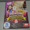 2 x 16Pack - Clear Wall & Door Protector from Dog Scratching - Anti Cat Couch Guard Plastic Sheets, Furniture Self-Adhesive Removable Sticky Tape, Transparent Thick Sofa Scratch Deterrent Frame Cover Film