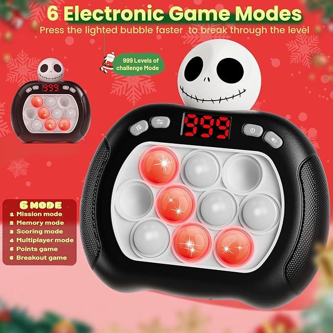 Nightmare Be Christmas Fast Push Game Fidget Console Toys,Christmas Pop Fidget Toy for Kids,Light Up Sensory Toy for Boys Grils Teens Age 3-12,Stocking Stuffers Goodie Bag Party Favors Birthday Gifts