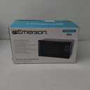 Emerson MW7302B Compact Countertop Microwave Oven with Touch Control, LED Display, 700W, 10 Power Levels, 6 Auto Menus, Glass Turntable and Child Safe Lock, 0.7 Cu., Ft. Black