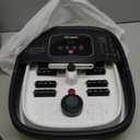 HOSPAN Collapsible Foot Spa with Heat, Bubble, Red Light, and Temperature Control, Foot Bath Massager with 8 Shiatsu Massage Rollers, Pedicure Foot Spa for Relaxation and Stress Relief, Black